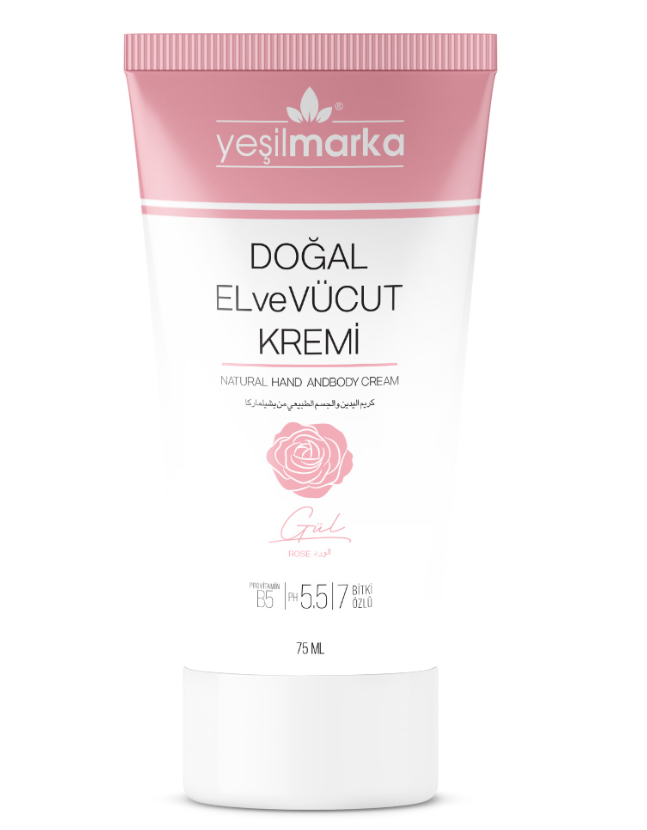 Yeşilmarka Doğal El ve Vücut Kremi – Gül 75ml