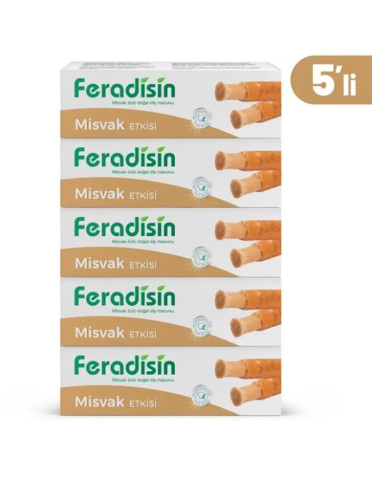 Feradisin Diş Macunu Misvak Özlü 5 li Set