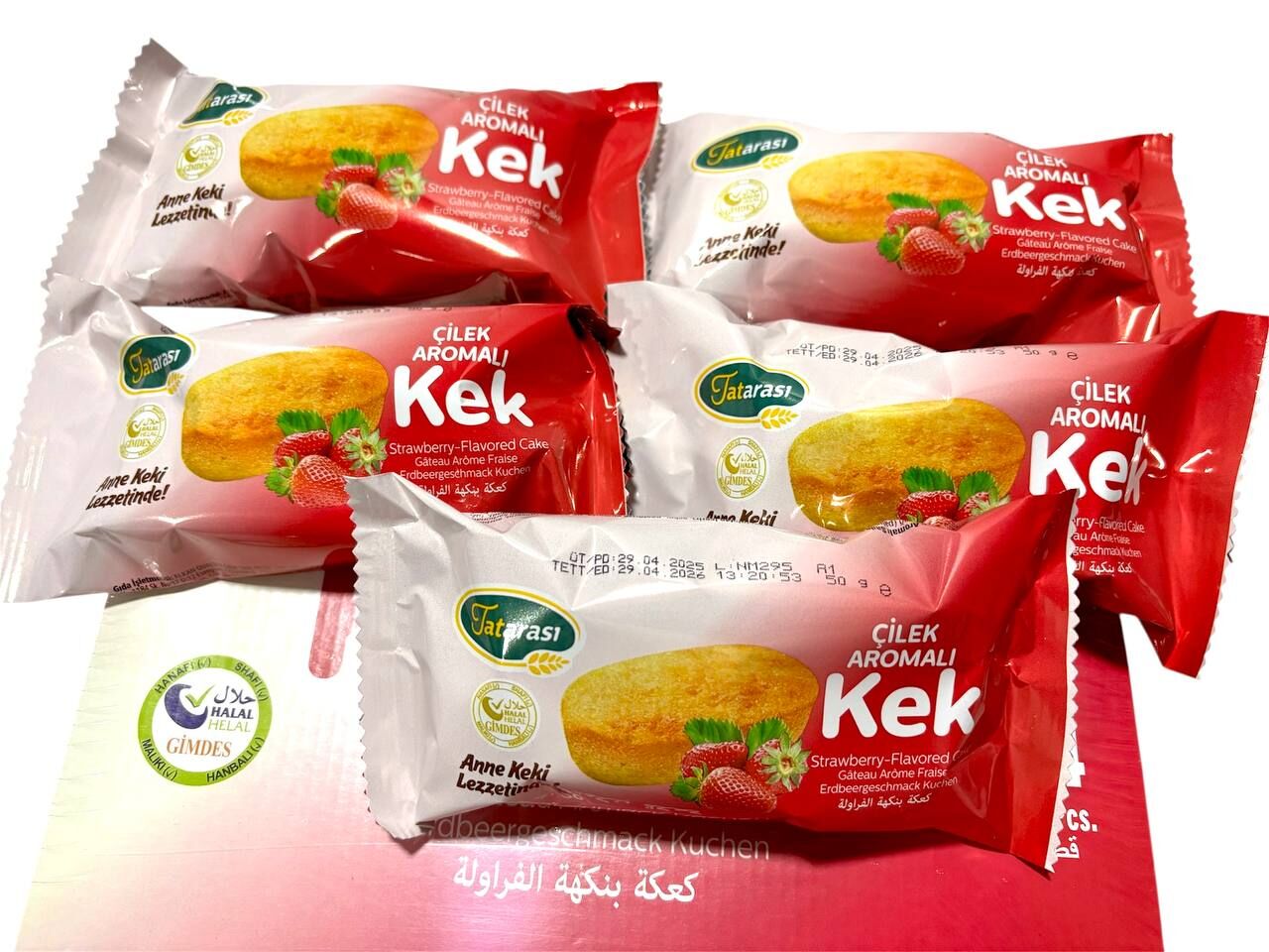 Tatarası Çilek Aromalı Kek 50 Gr 5li Set