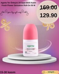 Agarta Ter Önleyici 24 Saat Etkili Kadın Fresh Flower Sensatıon Roll-On 50 Ml