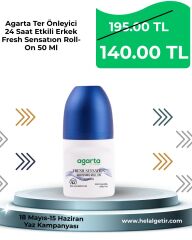 Agarta Ter Önleyici 24 Saat Etkili Erkek Fresh Sensatıon Roll-On 50 Ml