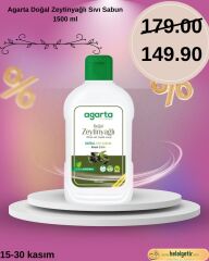 Agarta Doğal Zeytinyağlı Sıvı Sabun 1500 ml