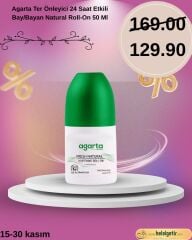 Agarta Ter Önleyici 24 Saat Etkili Bay/Bayan Natural Roll-On 50 Ml