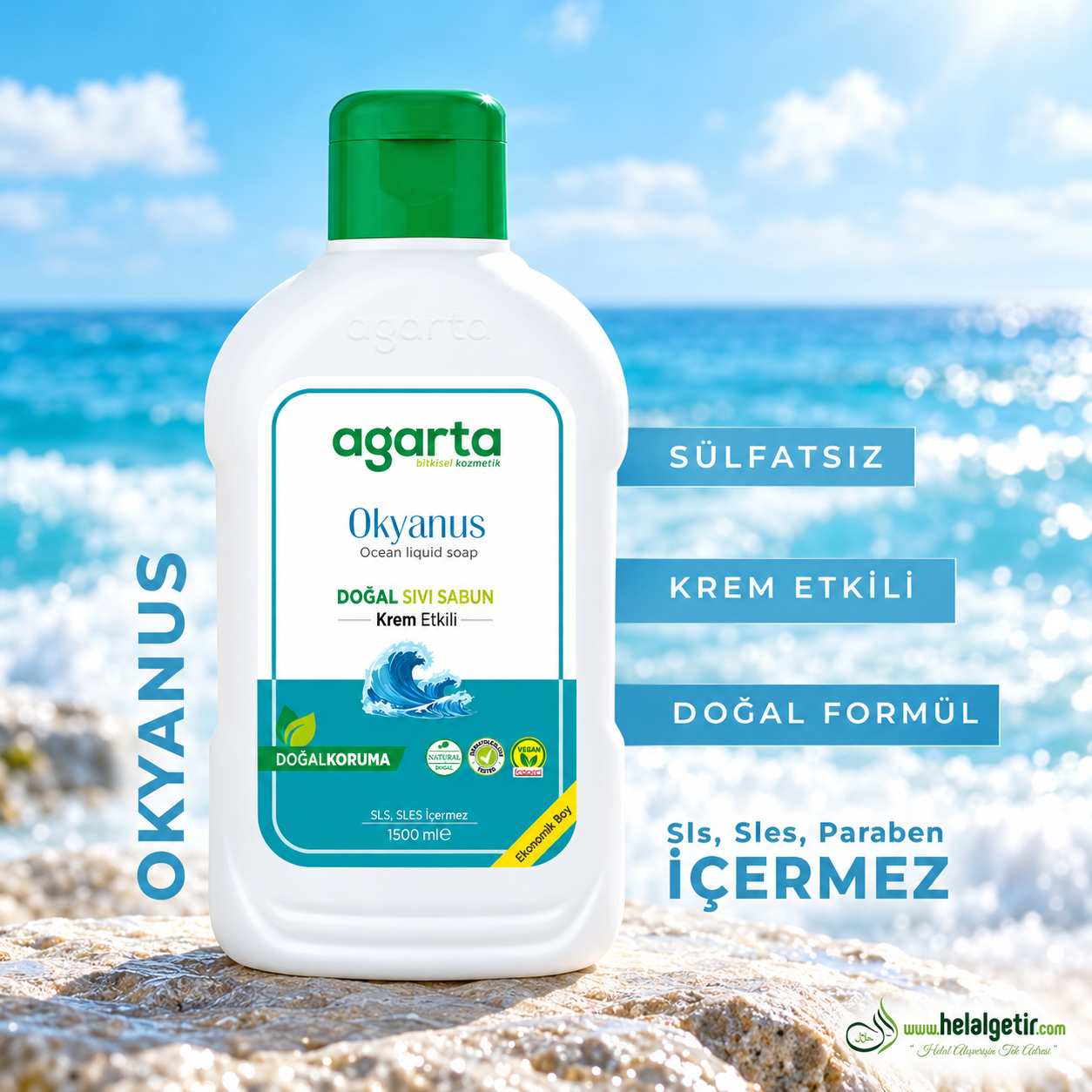 Agarta Doğal Okyanus Sıvı Sabun 1500 ml