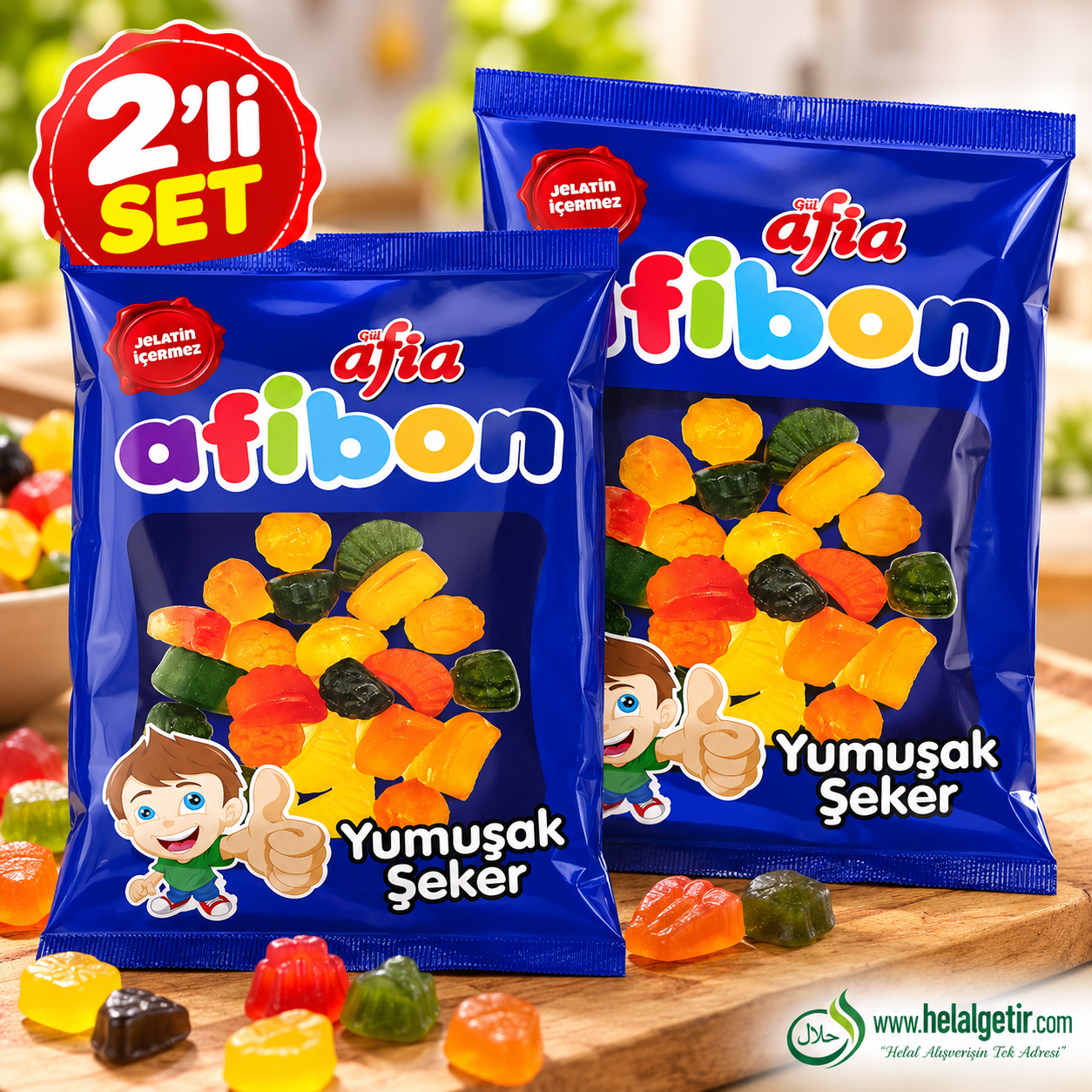 Afia Afibon Yumuşak Şeker 80 Gr 2li Set