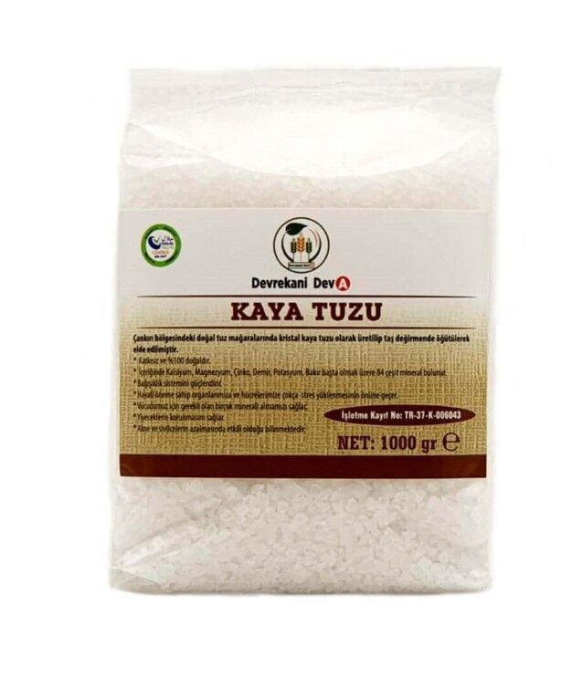 DEVREKANİ Doğal Çankırı Kaya Tuzu Sofrada Öğütmelik ''Granül'' - 1 KG
