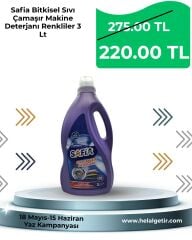 Safia Bitkisel Sıvı Çamaşır Makine Deterjanı Renkliler 3 Lt