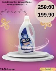 Safia Bitkisel Sıvı Çamaşır Makine Deterjanı Beyazlar 3 Lt