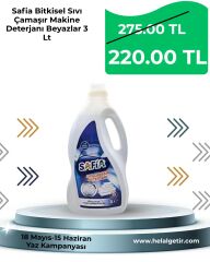 Safia Bitkisel Sıvı Çamaşır Makine Deterjanı Beyazlar 3 Lt