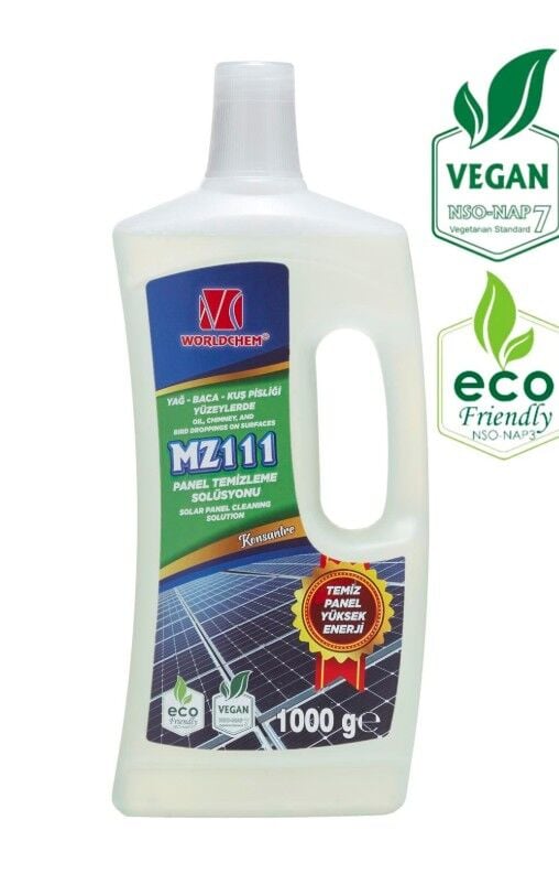 Güneş Paneli Temizleme Solüsyonu MZ 111 Vegan Çevre Dostu 1 L