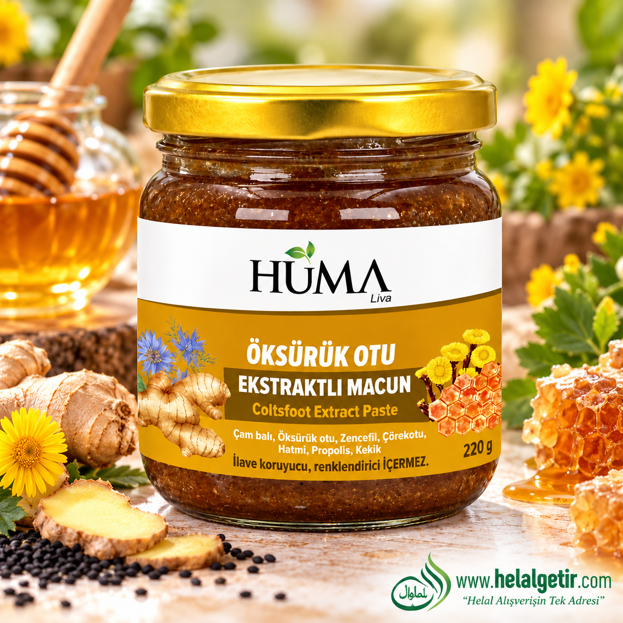 Huma Öksürük Otu Ekstraktlı Macun 220gr