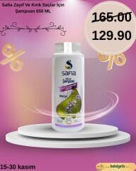 Safia Zayıf Ve Kırık Saçlar İçin Şampuan 650 ML