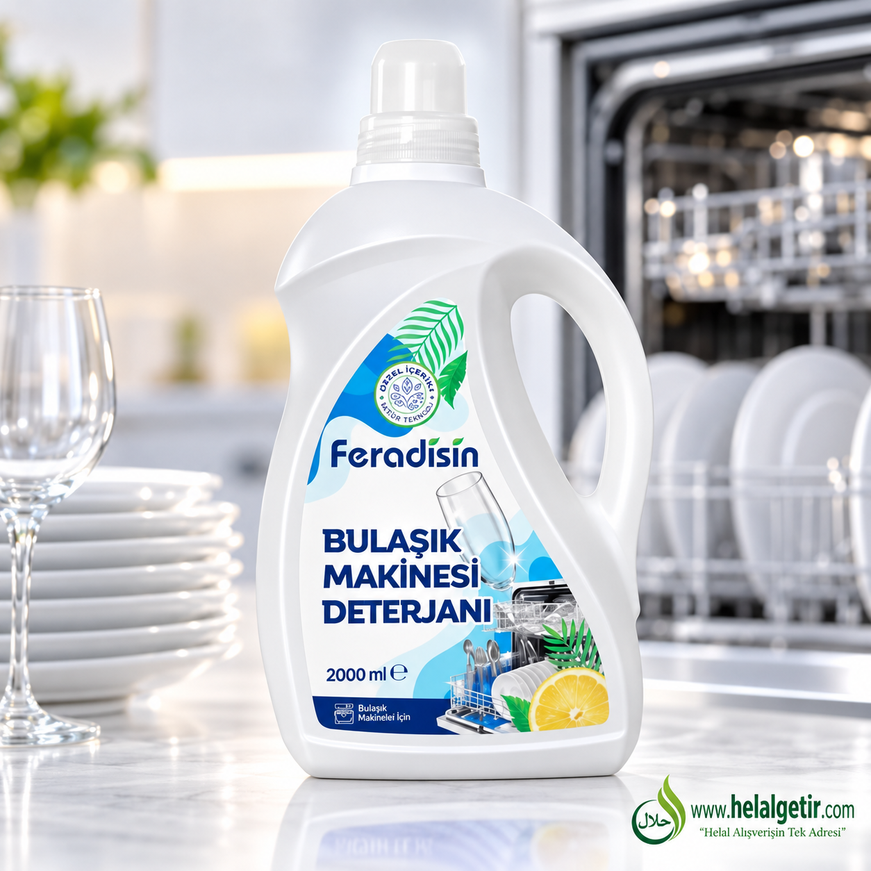 Feradisin Bitkisel Jel Bulaşık Makinesi Deterjanı 2lt