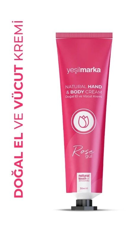 Yeşilmarka Doğal El ve Vücut Kremi Gül 30ml