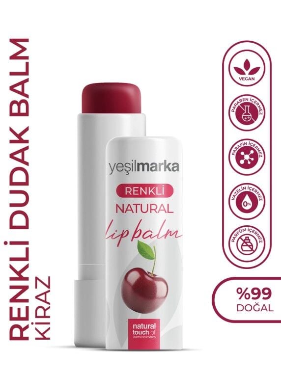 Yeşilmarka Renkli Doğal Dudak Balmı Kiraz