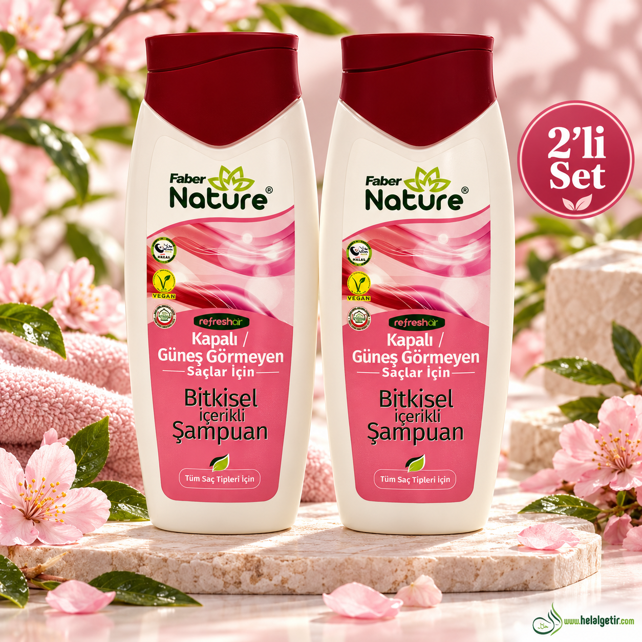 Naturex Kapalı / Güneş Görmeyen Saçlar İçin Şampuan 400Ml*2li Set