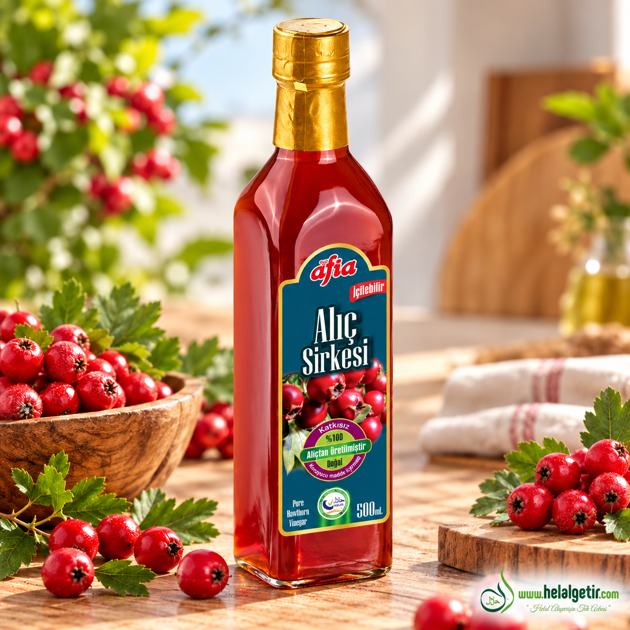 Afia Alıç Sirkesi Şişe 500 ml