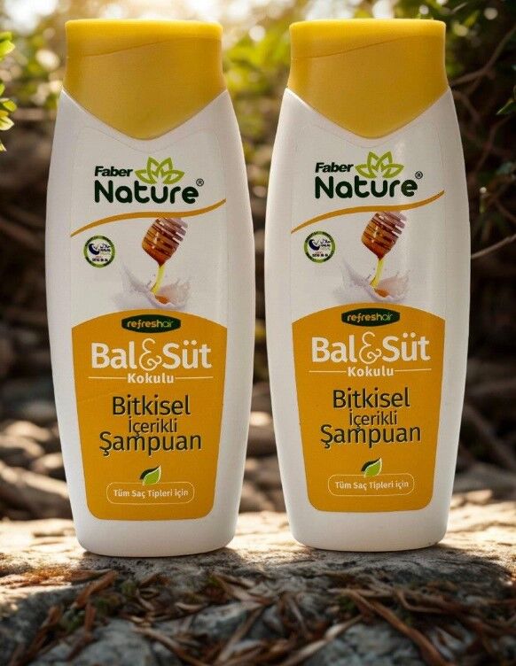 Faber Naturex Bitkisel Şampuan 400Ml (Ballı/Sütlü) * 2li Set