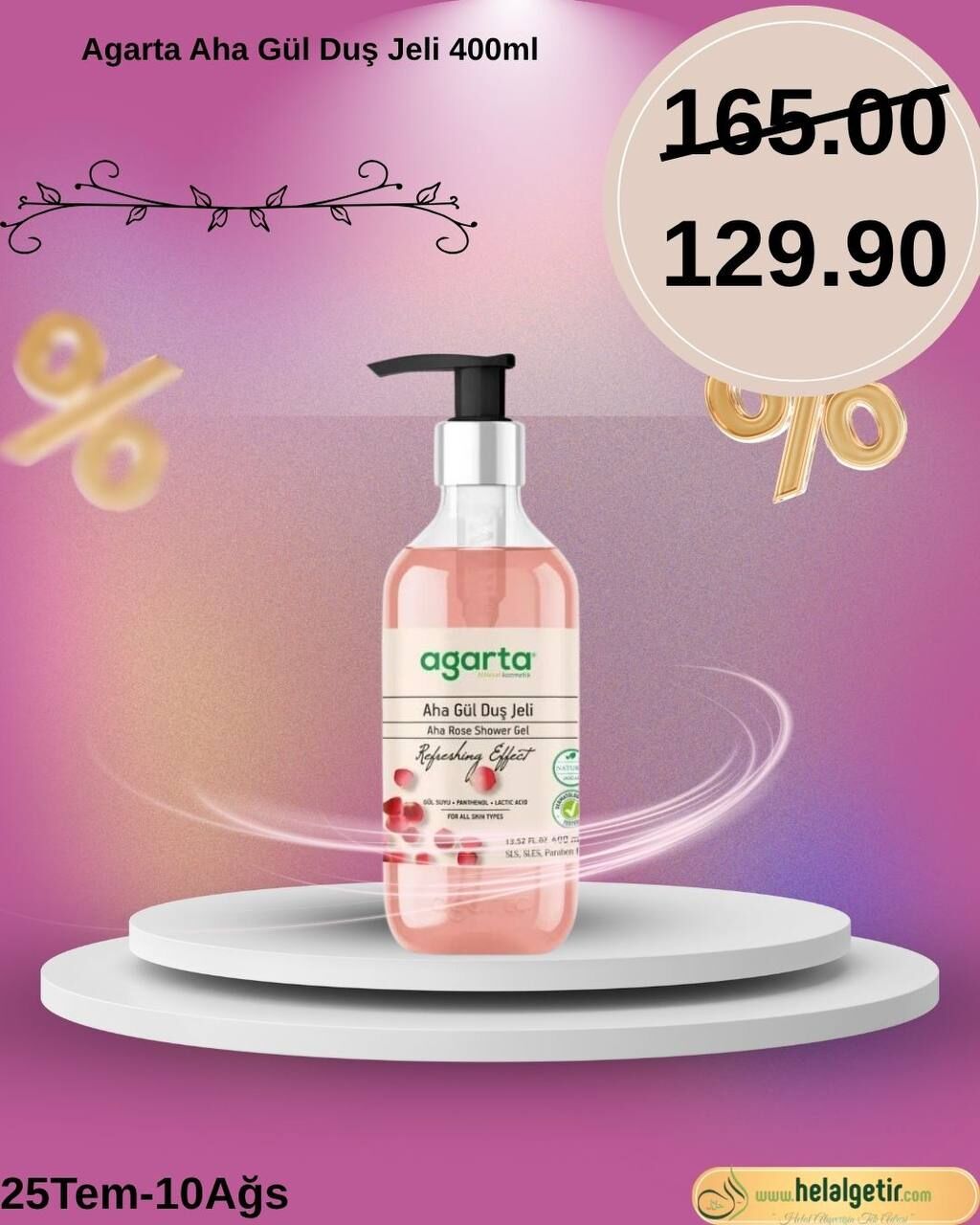 Agarta Aha Gül Duş Jeli 400ml