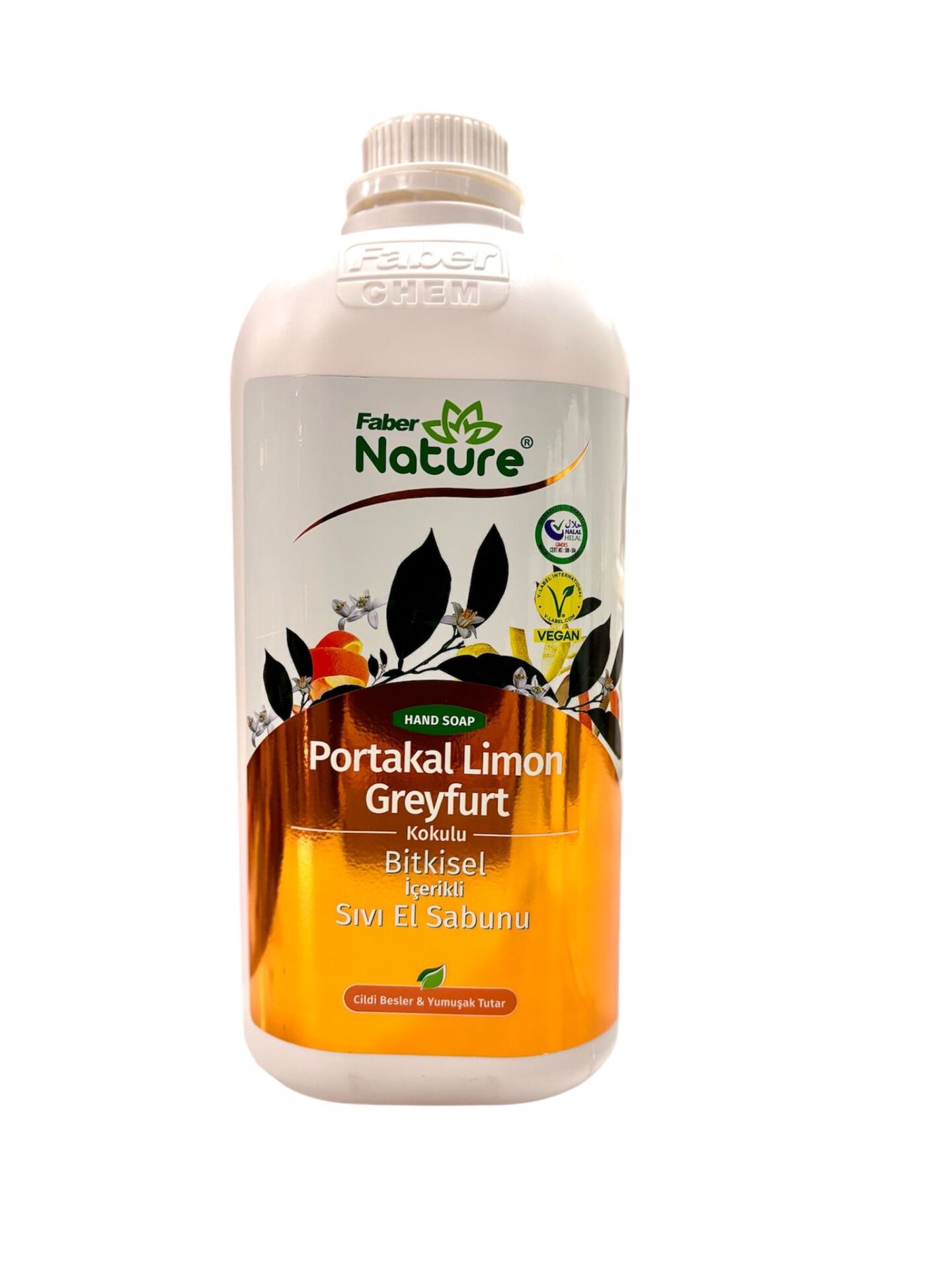 Faber Naturex Bitkisel Sıvı El Sabunu ''Portakal & Limon & Greyfurt Kokulu'' - 2.5lt