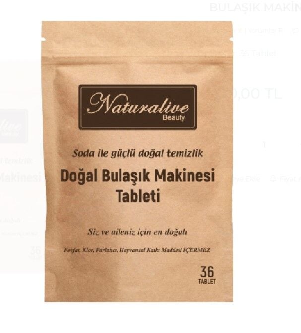 Naturalive Doğal Bulaşık Makinesi Tableti 36lı