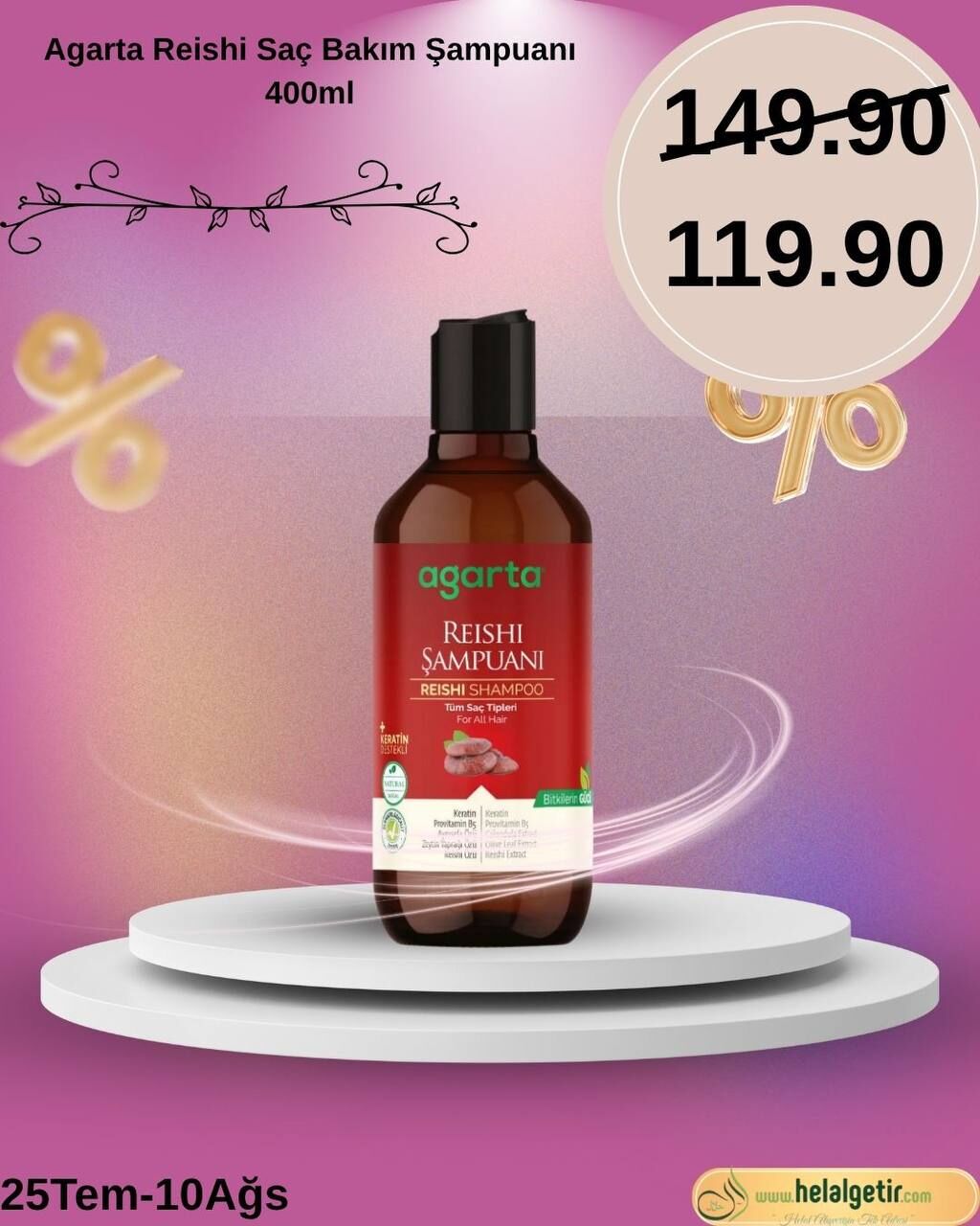 Agarta Reishi Saç Bakım Şampuanı 400ml