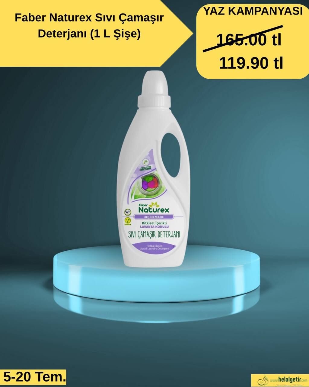 Faber Naturex Sıvı Çamaşır Deterjanı (1 L Şişe)