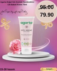 Agarta Doğal  Gül Aromalı Nemlendirici Cilt Bakım Kremi 75ml