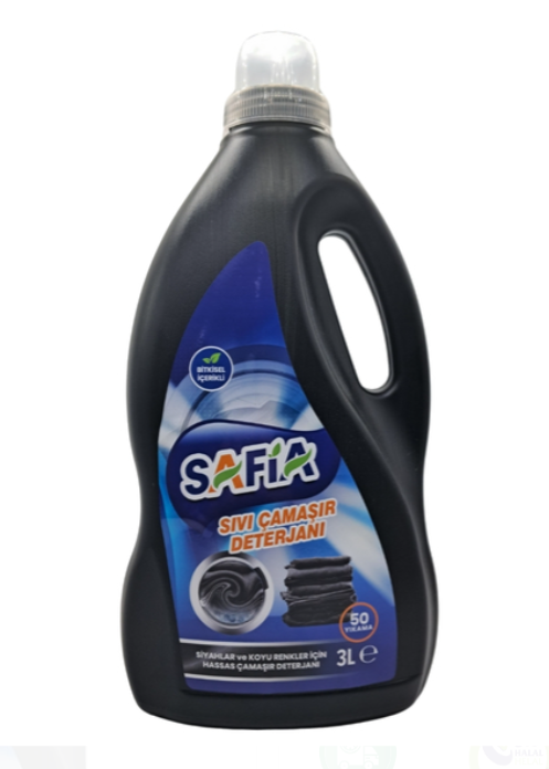 Safia Bitkisel Sıvı Çamaşır Makine Deterjanı Siyahlar 3 Lt
