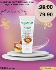Agarta Doğal Yüz Ve El Besleyici Argan Yağlı Cilt Bakım Kremi 75 ml