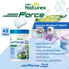 Faber Naturex Bitkisel Esaslı Çamaşır Makine Yıkama Tableti 45 Tablet