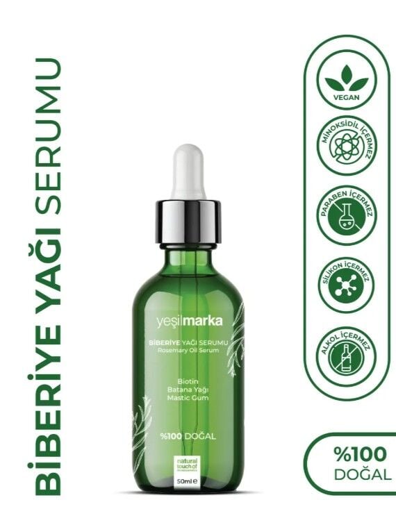 Yeşilmarka Biberiye Yağı - Saç, Sakal ve Kaş Serumu 50 ml