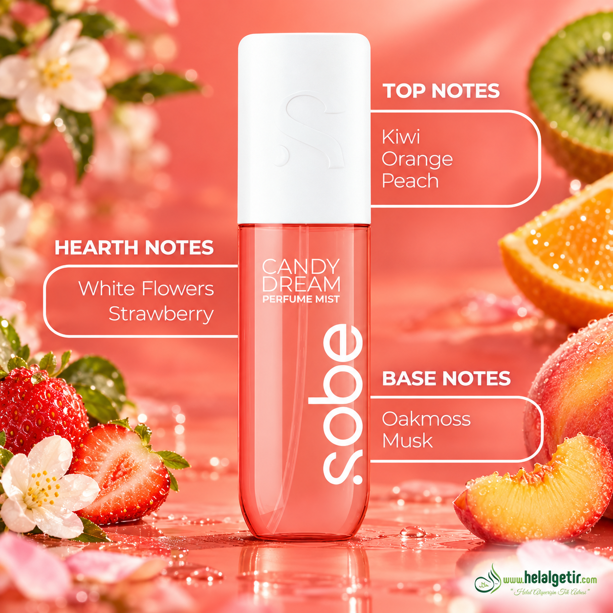 Sobe Parfüm Mist - Candy Dream | Doğal Tazelik ve Zarafetin Buluşması 100 ml