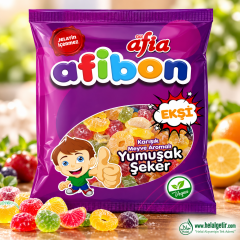 Afia Afibon Ekşi Karışık Meyveli Yumuşak Şeker 80 Gr