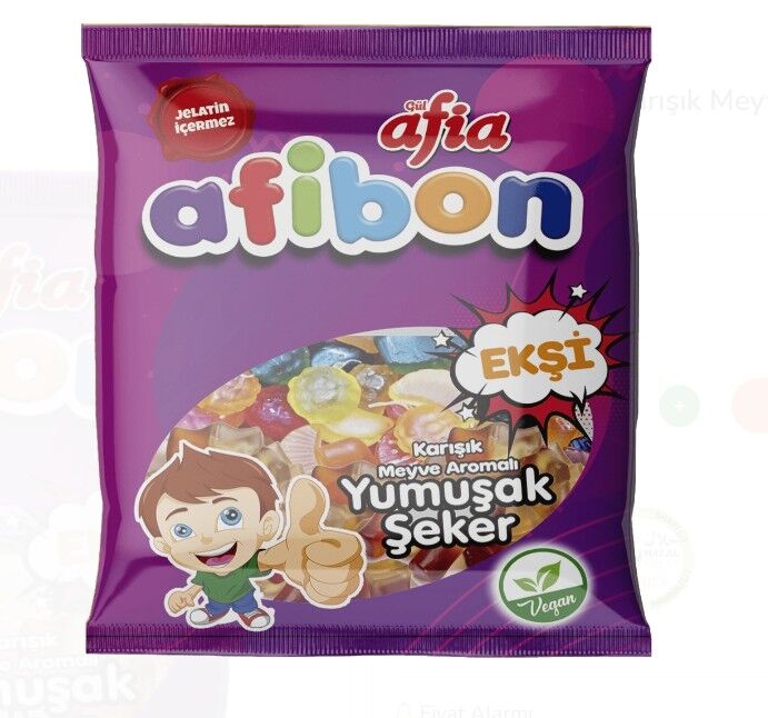 Afia Afibon Ekşi Karışık Meyveli Yumuşak Şeker 80 Gr