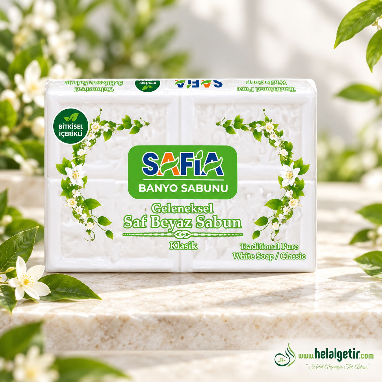 Safia Beyaz Banyo Sabunu 600 Gr