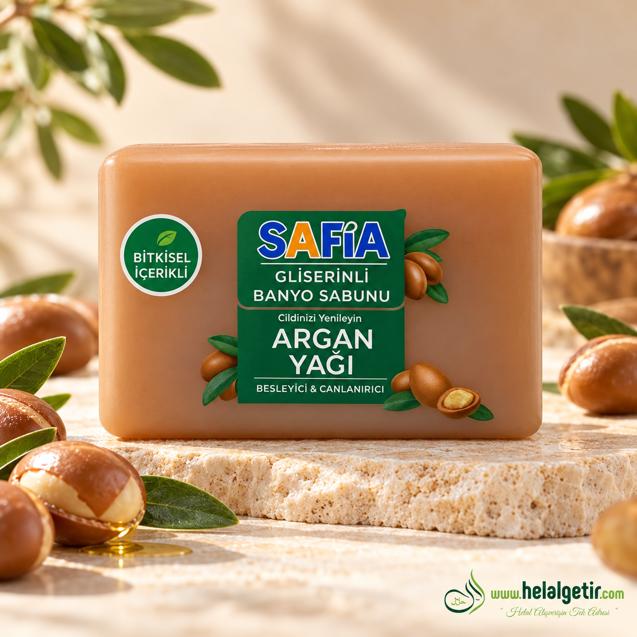 Safia Gliserinli Argan Yağlı Banyo Sabunu 150 Gr