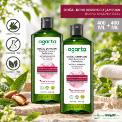 Agarta 2 Adet Boyalı Saçlar Için Renk Koruyucu Ve Canlandırıcı Şampuan 400ml+400ml