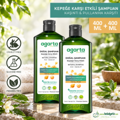 Agarta 2 Adet Doğal Kepeğe Karşı Etkili Şampuan 400ml+400ml