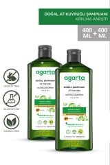Agarta 2 Adet Doğal At Kuyruğu Özlü Tuzsuz Şampuan 400ml+400ml