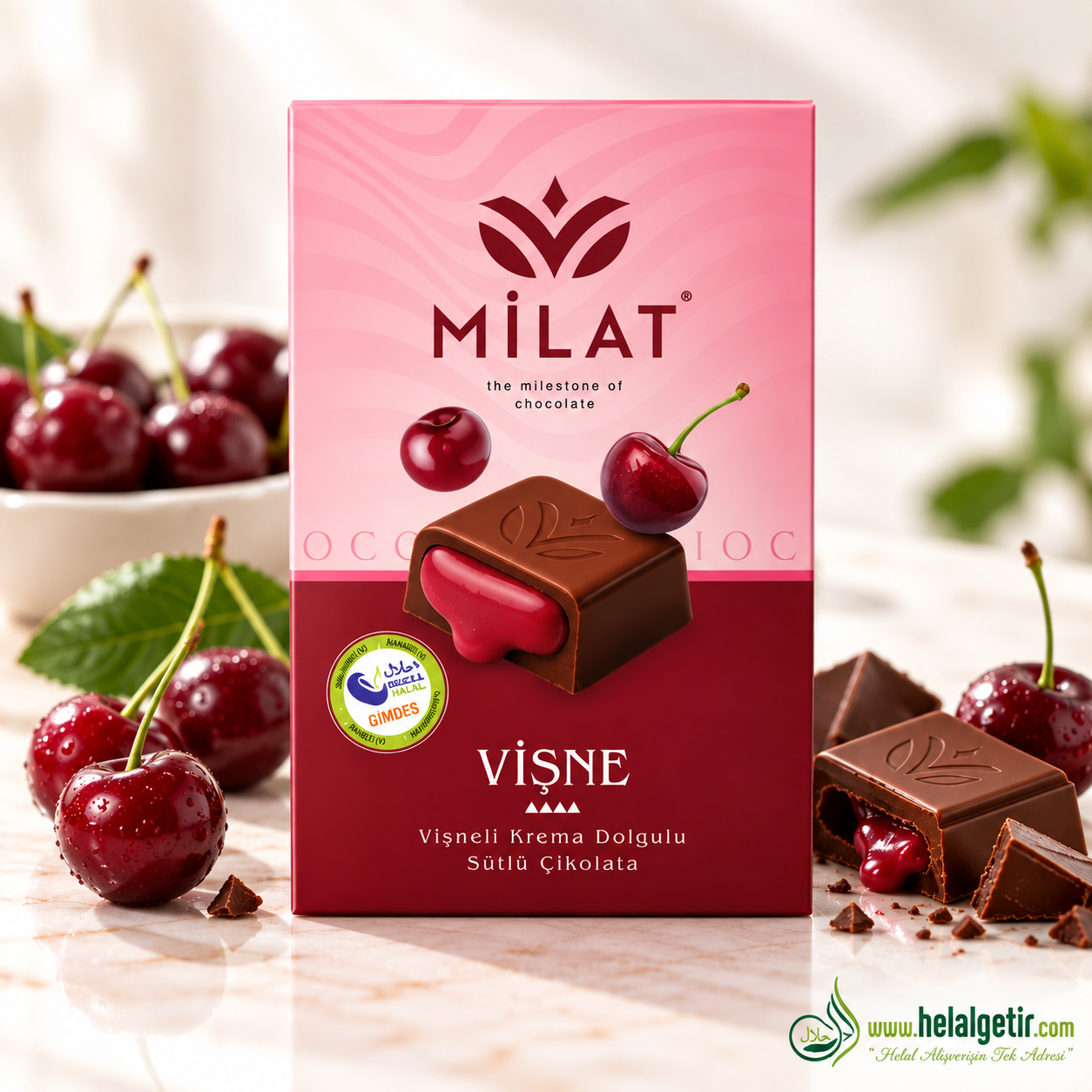 Milat Vişne Dolgulu Sütlü Çikolata 60 g