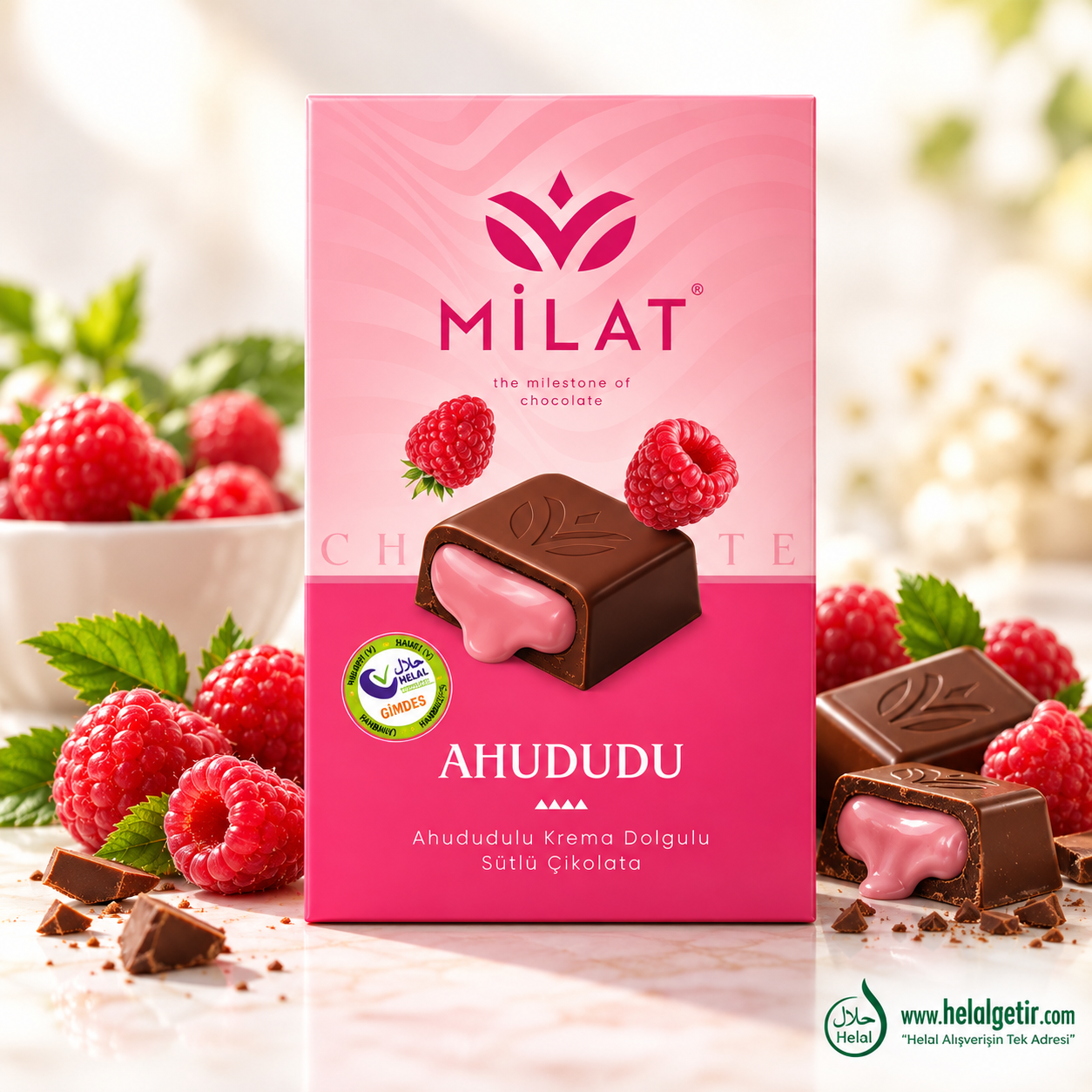Milat Ahududu Dolgulu Sütlü Çikolata 60 g