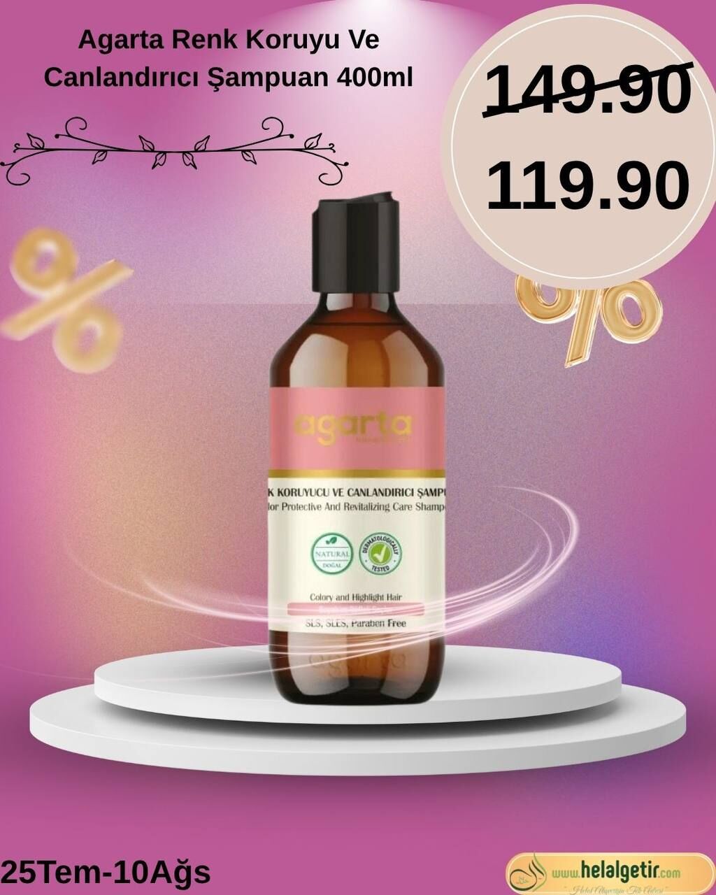 Agarta Renk Koruyu Ve Canlandırıcı Şampuan 400ml