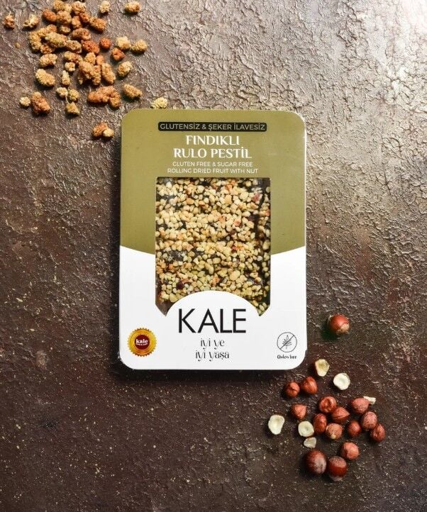 KALE Glutensiz & Rafine Şeker İlavesiz Fındıklı Rulo Pestil 230 gr