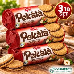 Afia Pekala Kakaolu Fındık Kremalı Sandviç Bisküvi 200 Gr. 3'lü Set