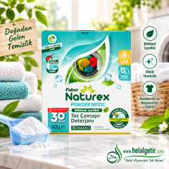 Faber Naturex Borakslı Renkli Beyaz Toz Çamaşır Deterjanı (1.4 kg Kutu)