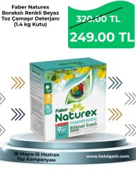 Faber Naturex Borakslı Renkli Beyaz Toz Çamaşır Deterjanı (1.4 kg Kutu)