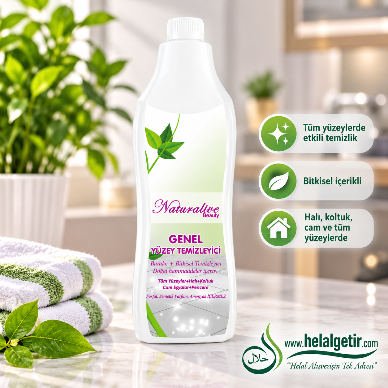 Naturalive Genel Yüzey Temizleyici 1lt