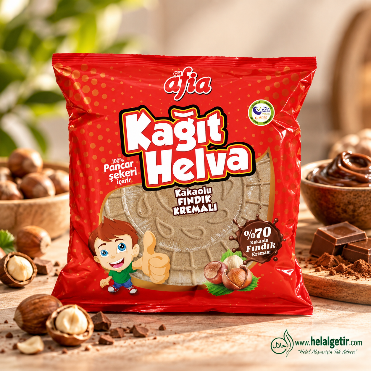 Afia Kakaolu Kağıt Helva 45 Gr