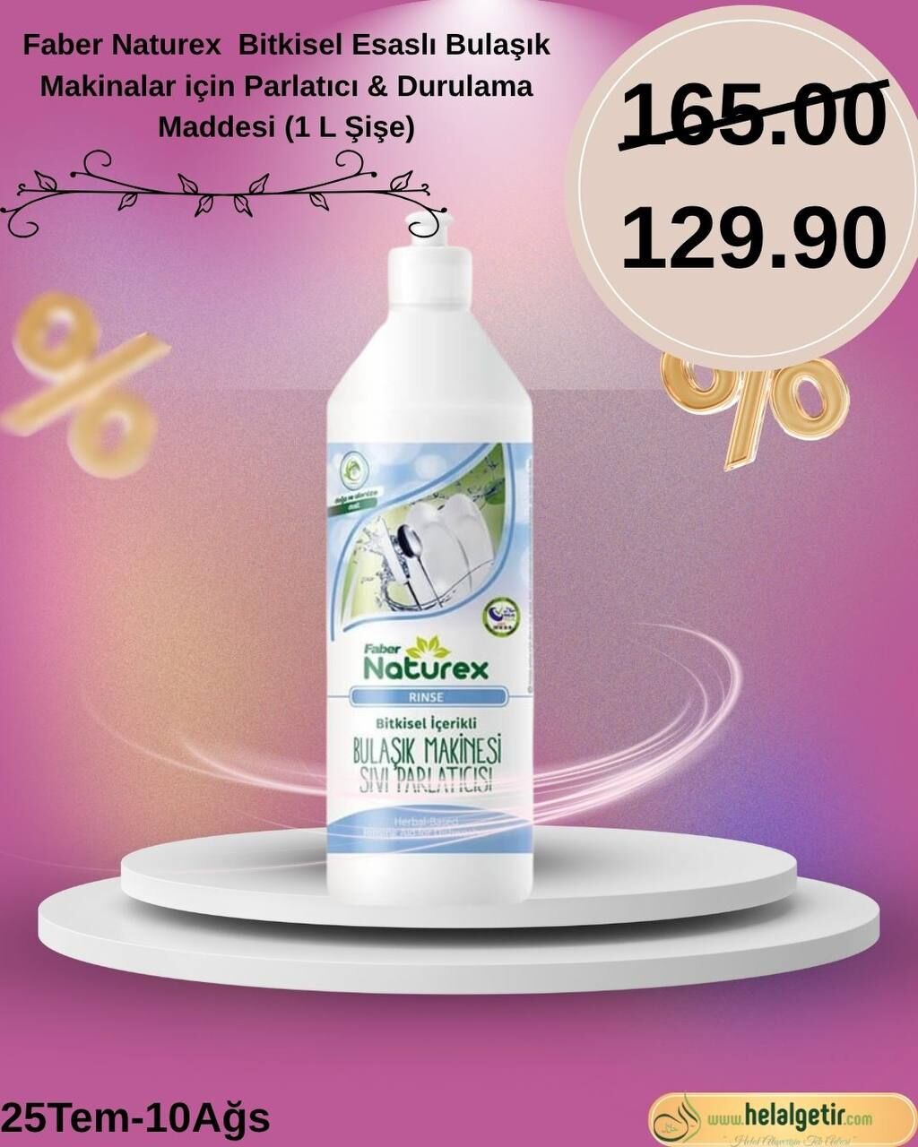 Faber  Naturex Bulaşık Makina sıvı Parlatıcı 1lt